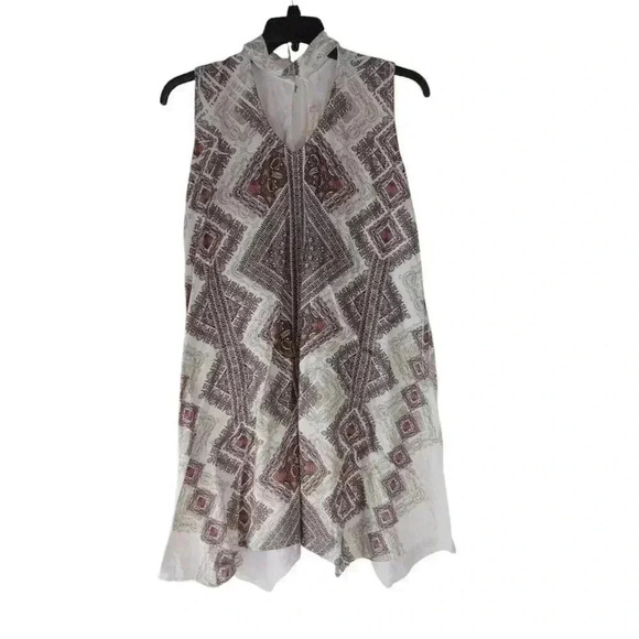 Altar'd State Women's  Multicolor Keyhole V Neck Sleeveless Dress  Sz Large - Picture 1 of 10